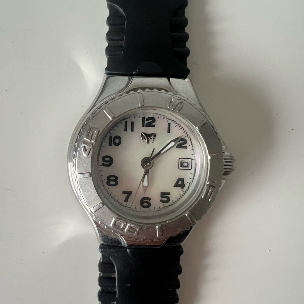 TechnoMarine Silver and Black Analog Watch
 -Pre Owned